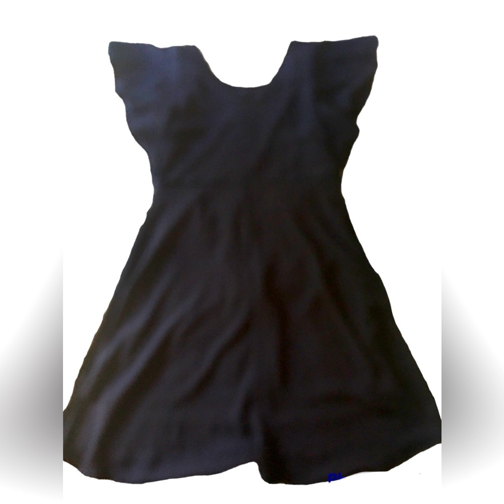 Maurices Navy Ruffle Sleeve Flounce Dress Size Medium